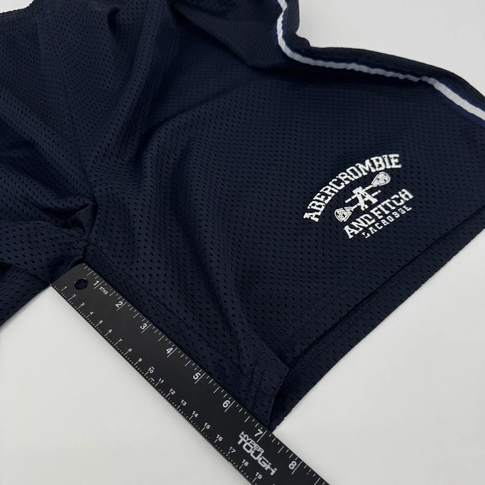 Vintage Abercrombie & Fitch Lacrosse Mesh Shorts Navy Blue Mens XL Performance